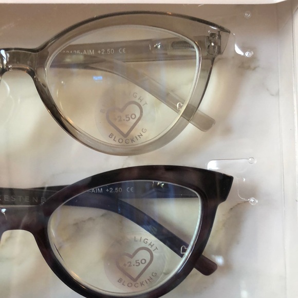 NEW In Box Aimee Kestenberg Blue Light Blocking Reading Glasses 2.5 - Picture 4 of 6